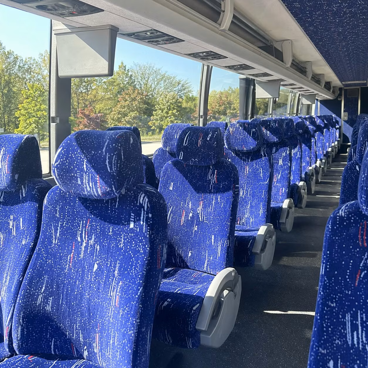 56 passenger charter bus interior